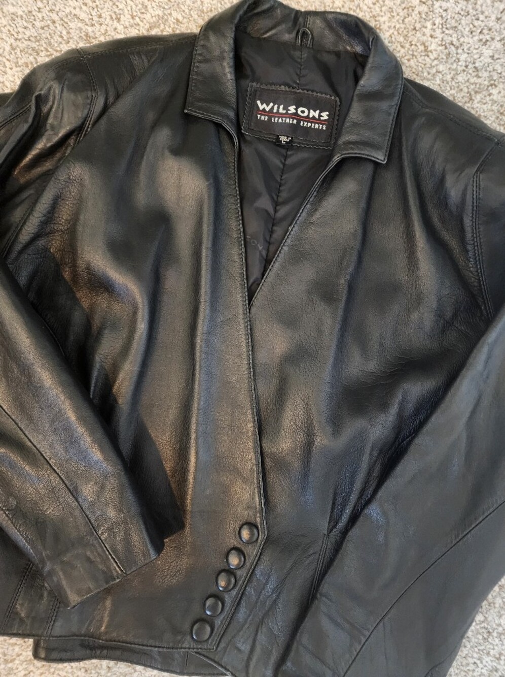 VTG 80s Wilsons Leather Jacket. Y2K Grunge Streetwear Gritty-Boho Biker Fall